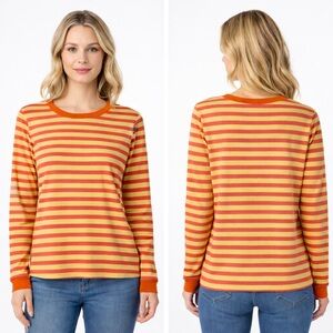 Striped Orange and Yellow Women's Top